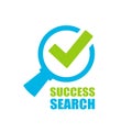 Success search vector logo Royalty Free Stock Photo