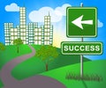 Success Sign Representing Triumphant Victory 3d Illustration