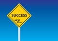 Success sign under blue sky Royalty Free Stock Photo