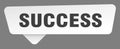 success sign. success white sticker isolated on gray background Royalty Free Stock Photo