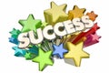 Success Stars Celebration Succeed Mission Goal