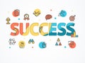 Success Start Up Concept Paper Art. Vector