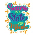 Success is a state of mind hand lettering.