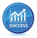 Success (statistics icon) midnight blue prime round button