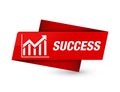 Success (statistics icon) premium red tag sign