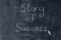Success stories written on the blackboard using chalk Royalty Free Stock Photo