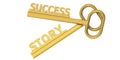 Success story word with keys