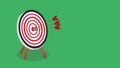 Success and Strategy Concept - Arrow Bullseye Target with space for your text.