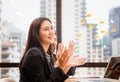 Success and Teamwork concept, Group of young business team meeting, Happy group of business people clapping in office Royalty Free Stock Photo