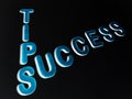 success tips text written on dark abstract background Royalty Free Stock Photo