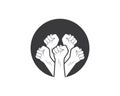 success,togetherness hand icon logo vector