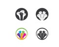 success,togetherness hand icon logo vector