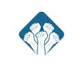 success,togetherness hand icon logo vector