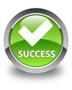 Success (validate icon) glossy green round button