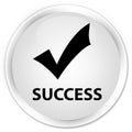 Success (validate icon) premium white round button