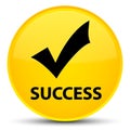 Success (validate icon) special yellow round button
