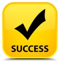 Success (validate icon) special yellow square button