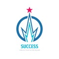 Success - vector logo template concept illustration. Progress creative abstract logo sign. Award winner logo insignia. Royalty Free Stock Photo