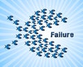 Success Versus Failure Fish Depicting Improvement And Progress Against Crisis - 3d Illustration