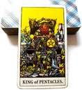 King of Pentacles Tarot Card Wealth Midas Touch Luxury Business Empire Successful Business Master Qualifications M Royalty Free Stock Photo