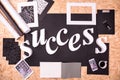 Success white text