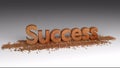 Success - Wood Chipping Text Animation