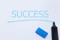 Success word with blue marker Royalty Free Stock Photo