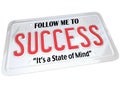 Success Word on License Plate