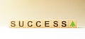 Success word made with wooden blocks, concept Royalty Free Stock Photo