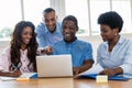 African american business team talking about strategy Royalty Free Stock Photo