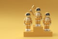 Successful Astronaut Got the First Prize Trophy 3D Rendering