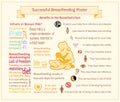 Successful Breastfeeding Poster. Maternity Infographic Template.