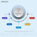 Successful business concept circle infographic template.