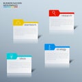 Successful business concept infographic template. Infographics with icons and elements Royalty Free Stock Photo