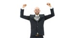 Successful business man cheering Royalty Free Stock Photo