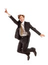 Successful business man jump Royalty Free Stock Photo