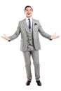 Successful business man with open arms Royalty Free Stock Photo