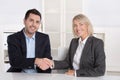 Successful business meeting with handshake: customer and client. Royalty Free Stock Photo