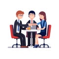 Successful business meeting or job interview Royalty Free Stock Photo