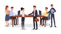Successful business meeting vector illustration
