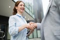 Successful business people handshaking closing a deal Royalty Free Stock Photo