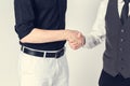 Successful business people handshaking closing a deal Royalty Free Stock Photo