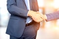 Successful business people shaking hands at the meeting Royalty Free Stock Photo