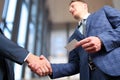 Successful business people shaking hands at the meeting Royalty Free Stock Photo