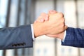 Successful business people shaking hands at the meeting Royalty Free Stock Photo