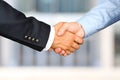 Successful business people shaking hands at the meeting Royalty Free Stock Photo