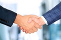 Successful business people shaking hands at the meeting Royalty Free Stock Photo