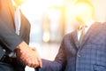 Successful business people shaking hands at the meeting Royalty Free Stock Photo