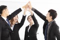 Successful business team giving a high fives gesture