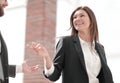 successful business woman talking to a colleague Royalty Free Stock Photo